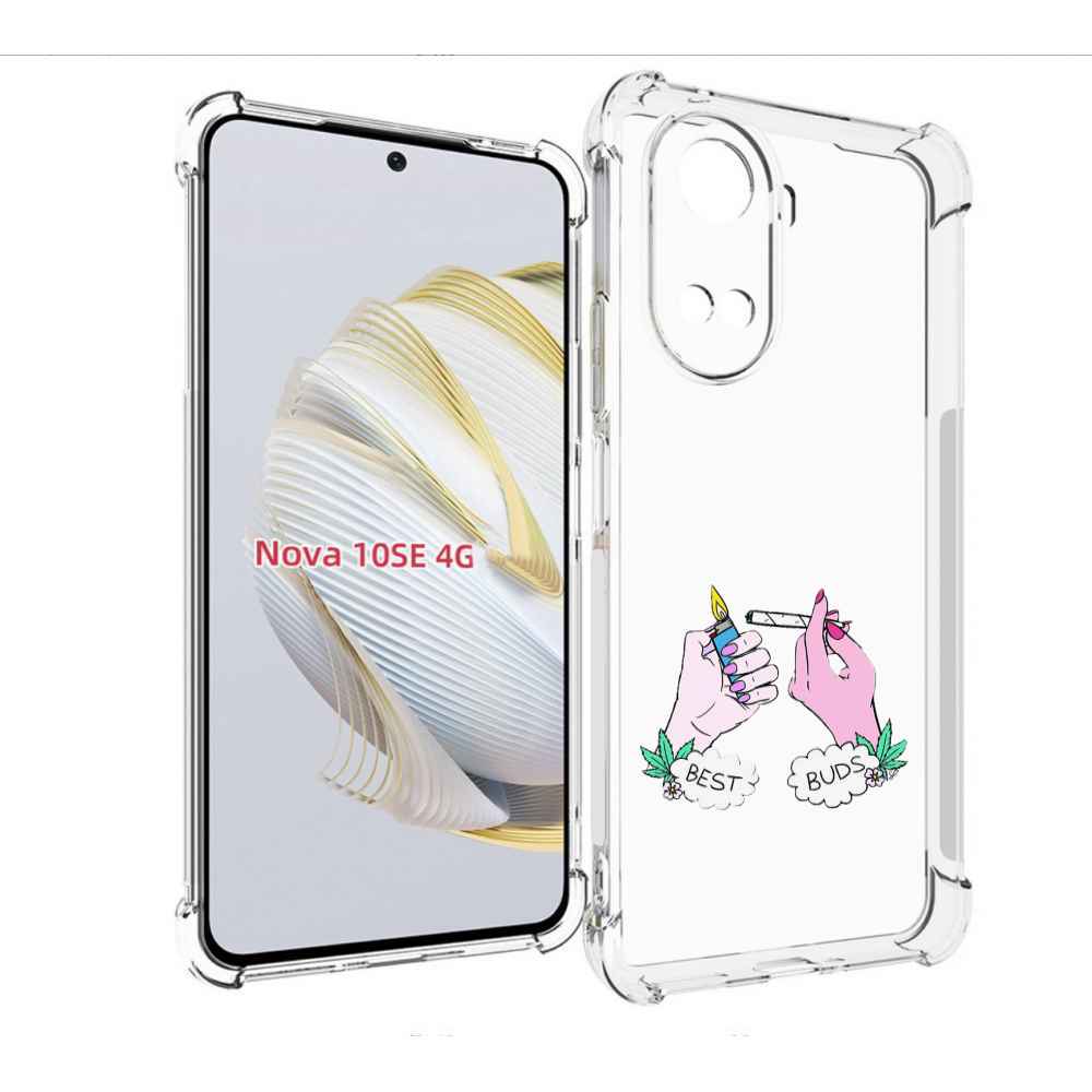 

Чехол MyPads плохие руки женский для Huawei Nova 10 SE, Прозрачный, Tocco