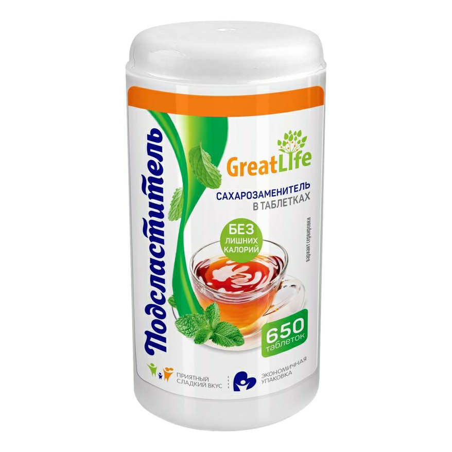

Сахарозаменитель Great Life таблетки 600 шт