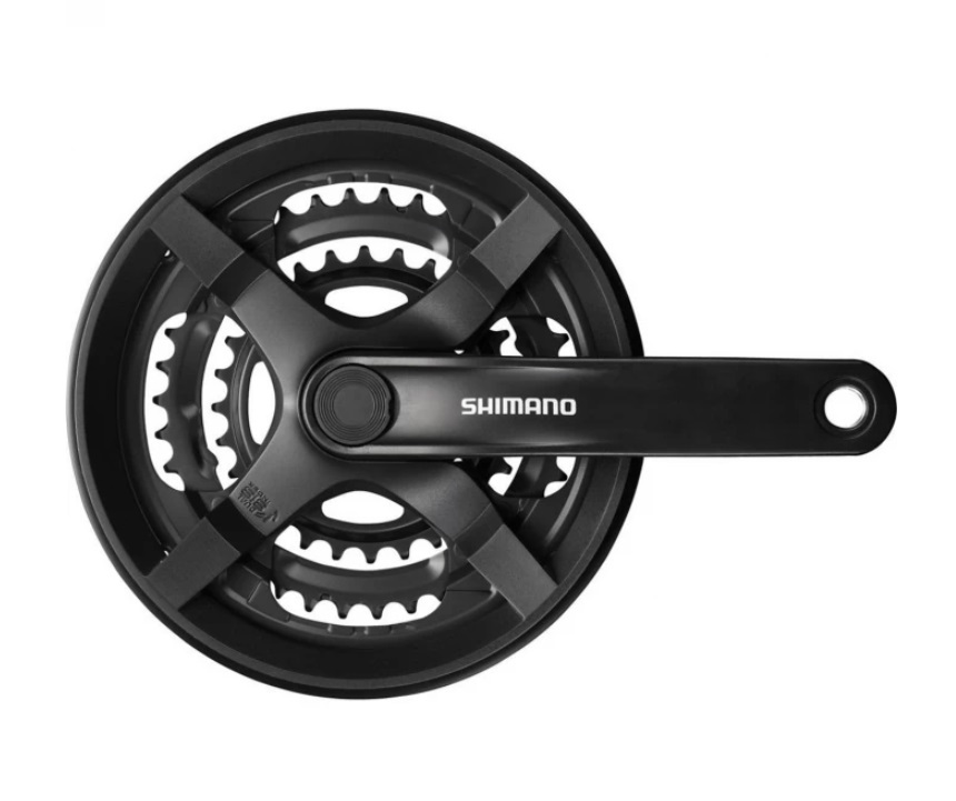

Система шатунов SHIMANO Tourney TY301 42/34/24,квадрат,175 мм(черный), Tourney TY301