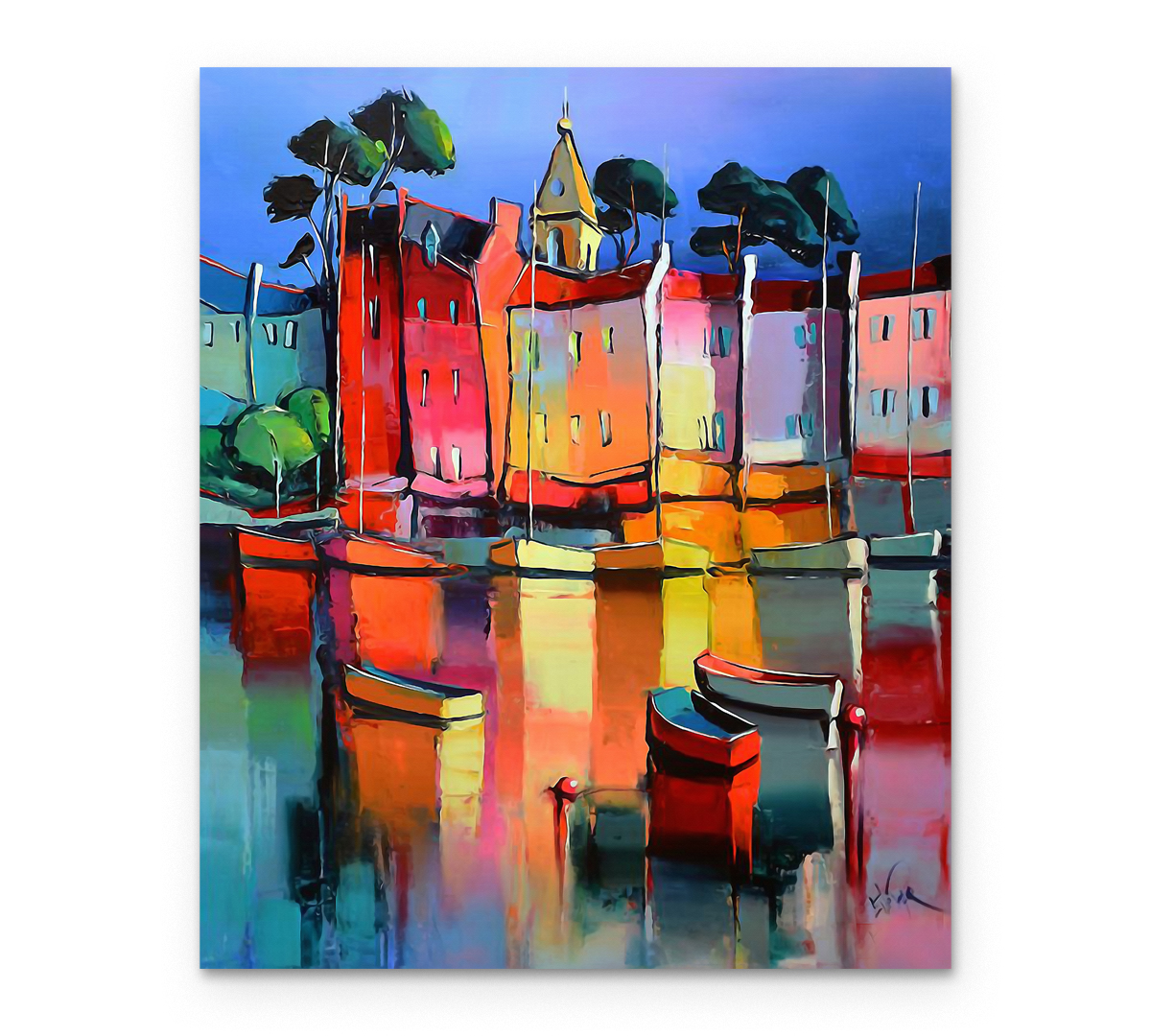 

Картина интерьерная на холсте Poly Print Art Бумажные домики 3 50х60 см.