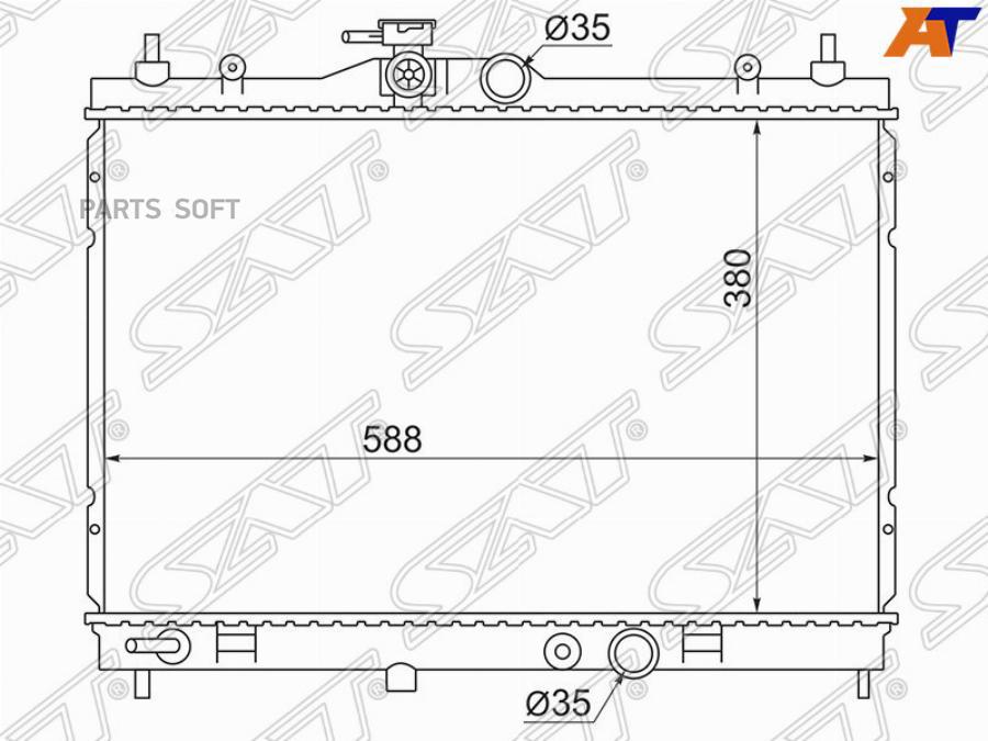 

SAT Радиатор NISSAN SENTRA 14-/BLUEBIRD SYLPHY/WINGROAD HR15DE-CR12/AD EXPERT HR15DE-CR12/