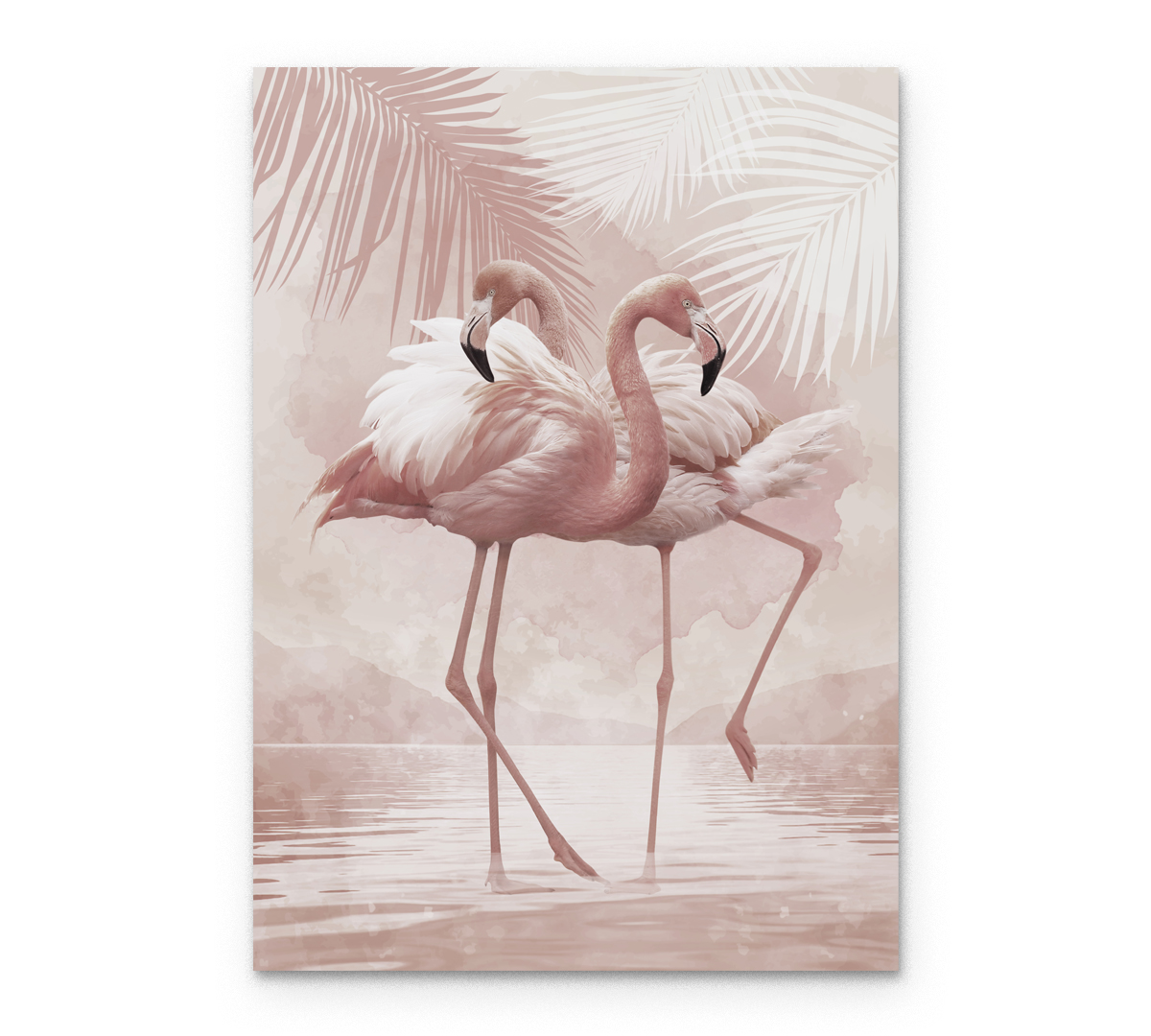 

Картина интерьерная на холсте Poly Print Art Розовые фламинго озера Накуру 60х40 см.