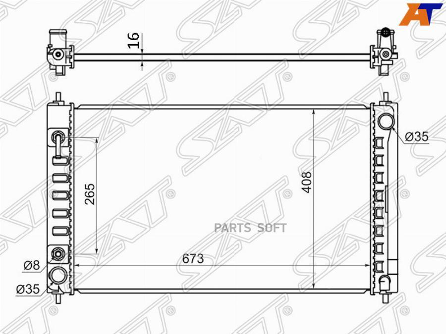 

SAT Радиатор NISSAN TEANA/ALTIMA 2,5i/3,5i 08-