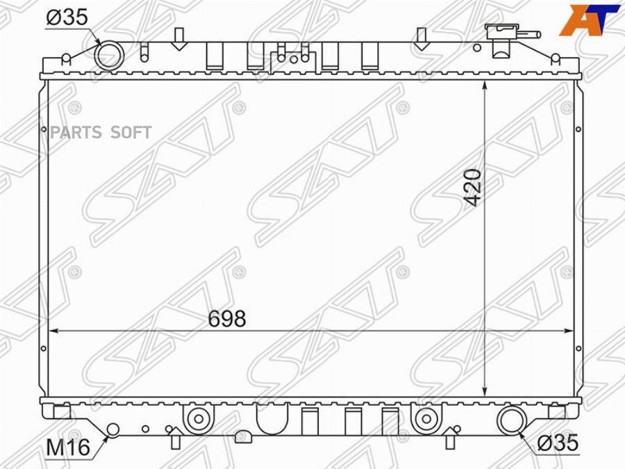 SAT Радиатор NISSAN SERENA/VANETTE CARGO/VANETTE LARGO CD20/KA24DE DIESEL