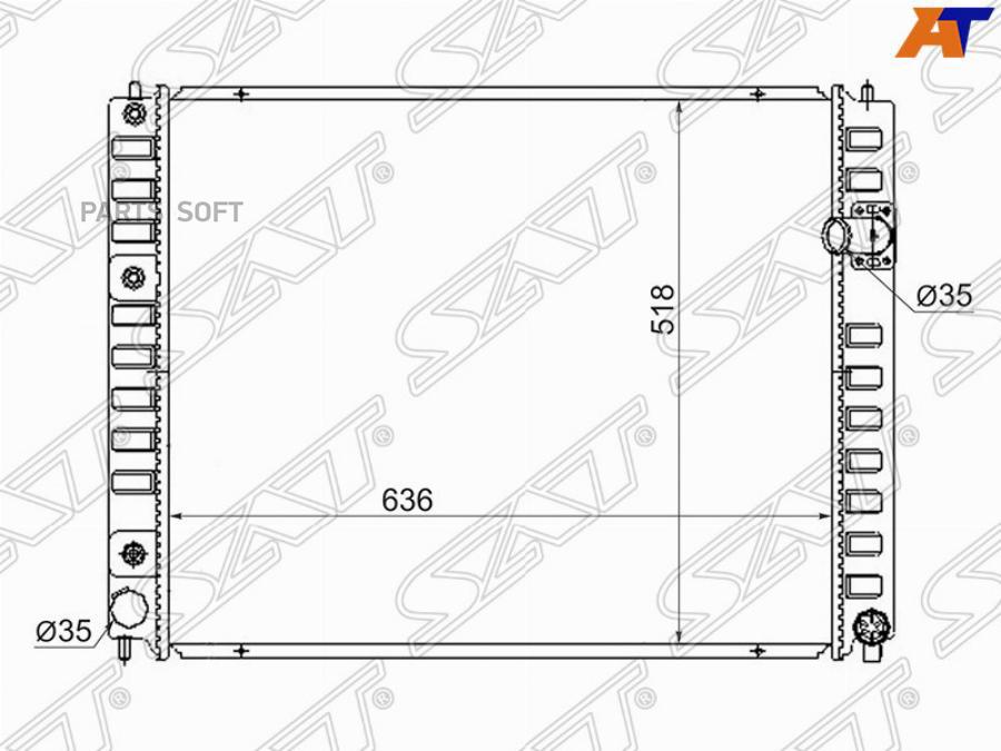 

SAT 'NS0009FX50 Радиатор INFINITI FX50/FX35/EX35 08- NS0009-FX50 1шт