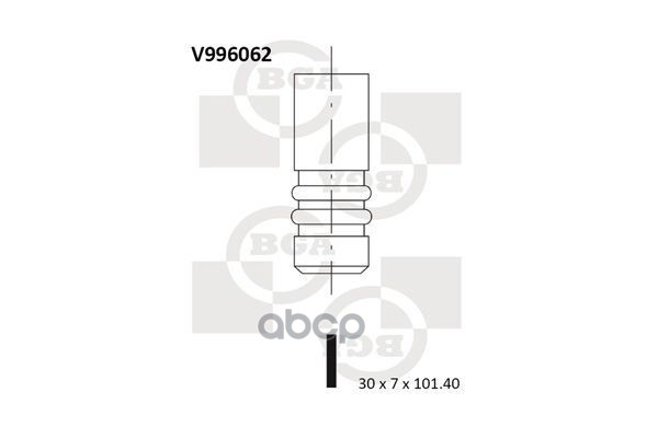 

V996062_клапан выпускной 34x7x101.4 Skoda Fabia 1.4 00>, Seat Arosa 1.0 98>