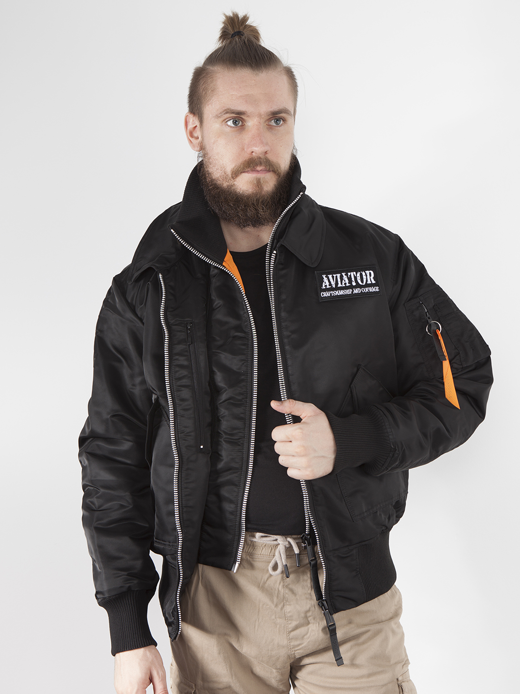 

Бомбер мужской APOLLOGET AVIATOR черный М, AVIATOR