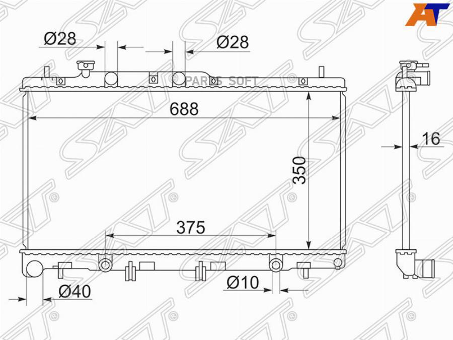 

SAT Радиатор SUBARU LEGACY EZ30 03-09