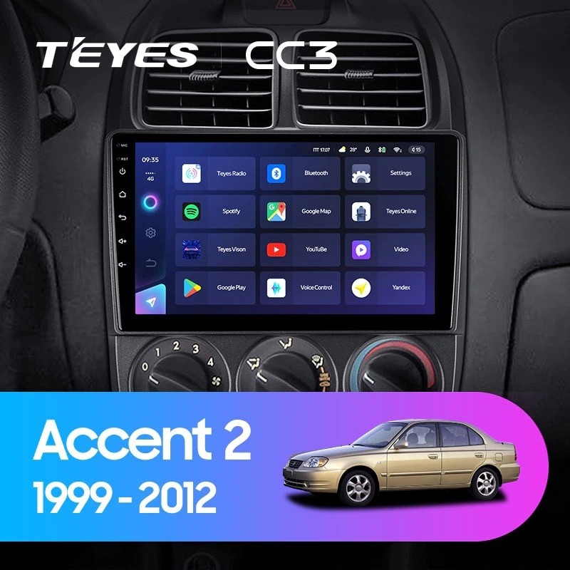 Штатная магнитола Teyes CC3 432 Hyundai Accent II LC2 1999-2012 3590000₽