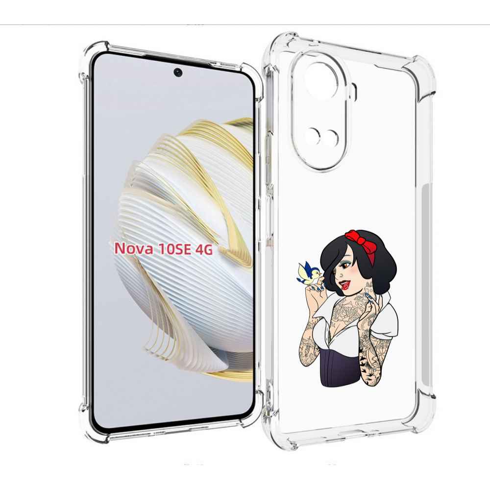 

Чехол MyPads принцесса-тату женский для Huawei Nova 10 SE, Прозрачный, Tocco