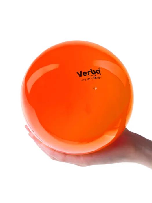 Мяч для художественной гимнастики Verba Sport однотонный оранжевый 15см