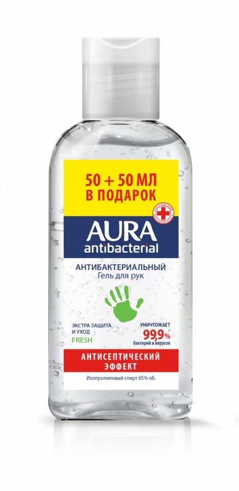 

Гель для рук антибактериальный AURA Antibacterial FRESH 50мл