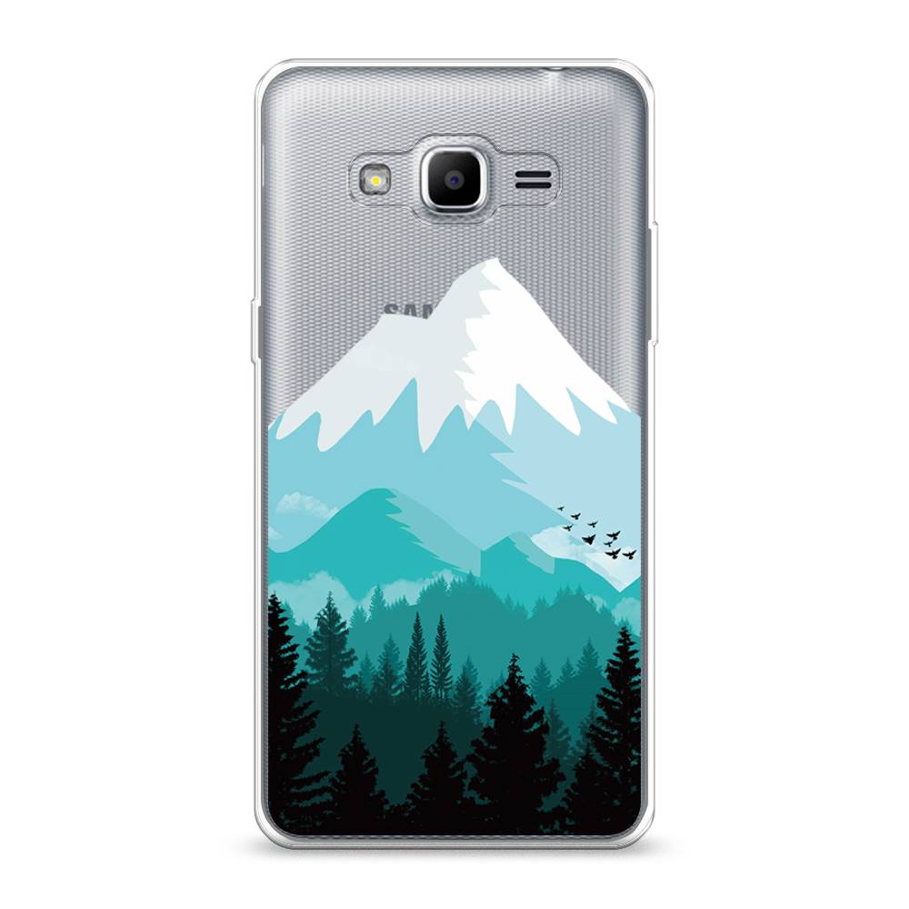 

Чехол на Samsung Galaxy Grand Prime "Синяя снежная гора", Белый;голубой;бирюзовый, 22350-2
