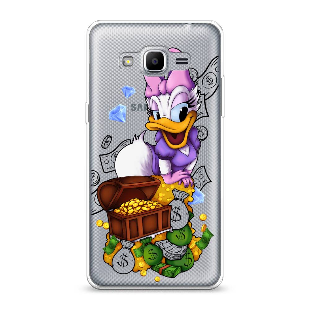 

Чехол на Samsung Galaxy Grand Prime/J2 Prime "Rich Daisy Duck", Коричневый;белый;фиолетовый, 22350-6