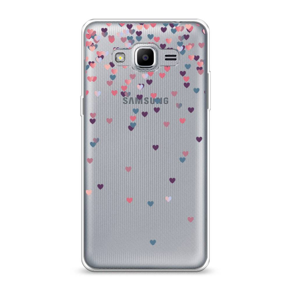 

Чехол на Samsung Galaxy Grand PrimeПосыпка сердечки, Розовый;фиолетовый, 22350-3