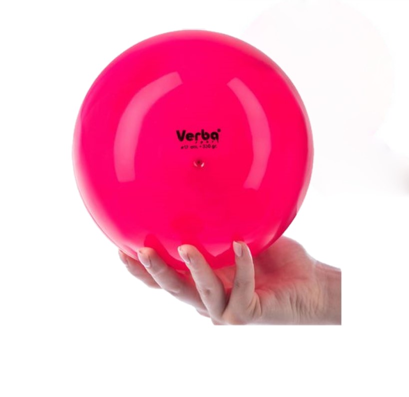 Мяч для художественной гимнастики Verba Sport однотонный розовый 15см