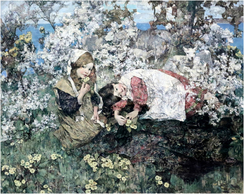 

Картина на холсте с подрамником ХитАрт Девочки на поляне 60x48 см, 2810