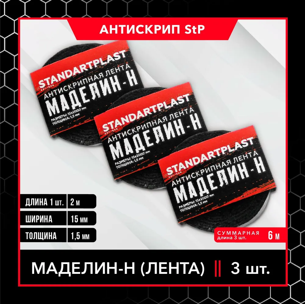 

Противоскрипный материал STP Маделин Н (1.5см. Х 200см.) рулончики 3 шт., Маделин Н