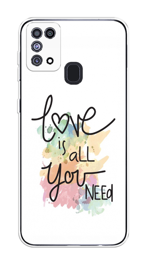 

Чехол на Samsung Galaxy M31 "Love is all you need", Белый;черный;зеленый, 2100750-1