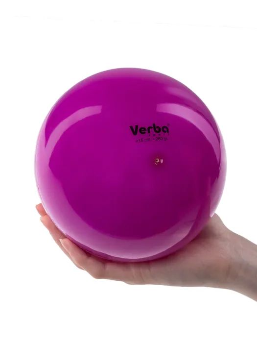 Мяч для художественной гимнастики Verba Sport однотонный фиолетовый 15см