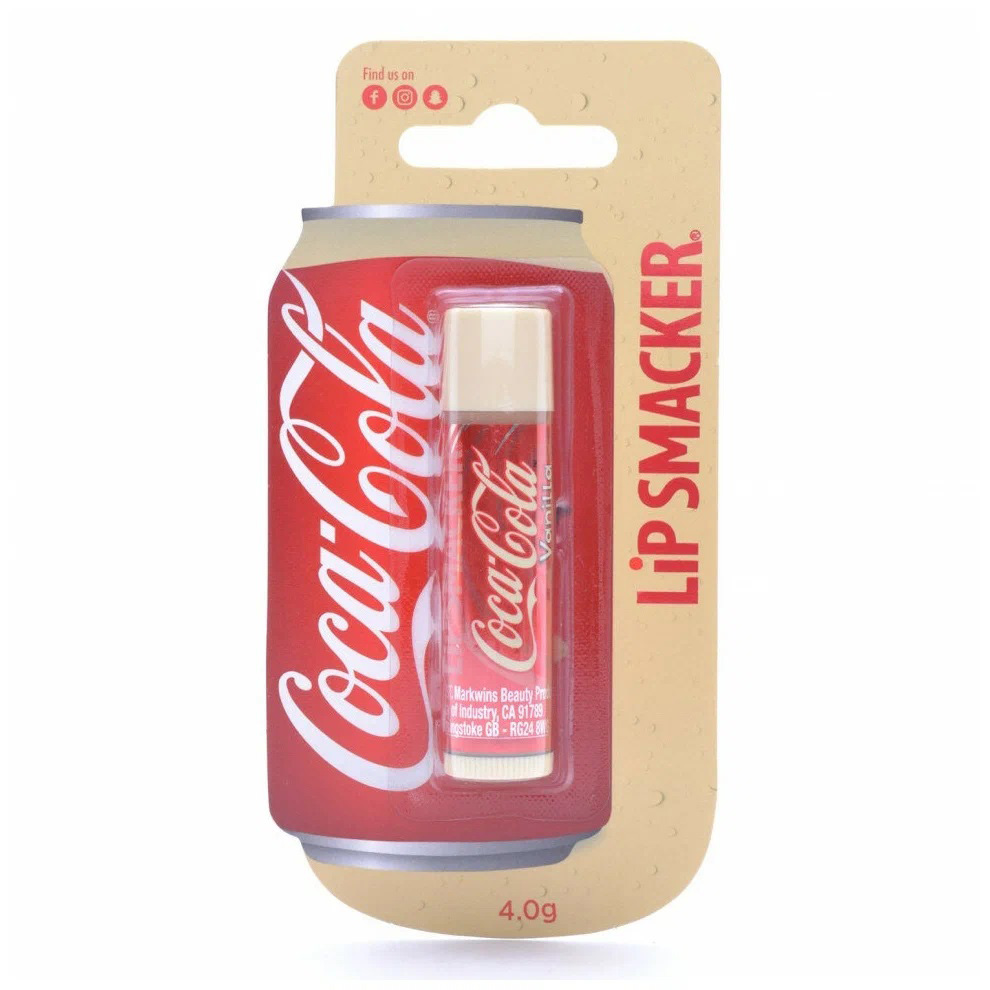 

Бальзам для губ Lip Smacker с ароматом Coca-Cola Vanilla 4 г 2 шт, Прозрачный, с ароматом Coca-Cola Vanilla, 4 г, 2 шт