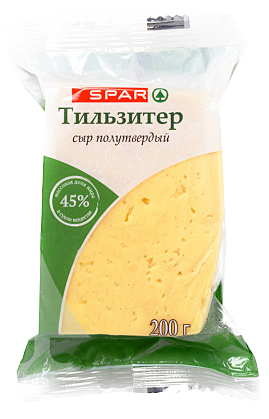 

Сыр полутвердый Spar Тильзитер 45% 200 г