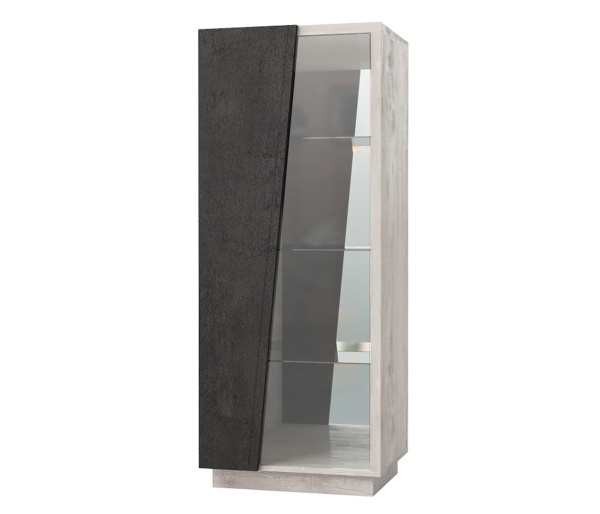 Шкаф с витриной Л Нирвана ледяное дерево