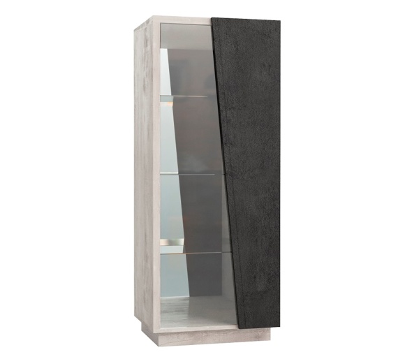 Шкаф с витриной П Нирвана ледяное дерево