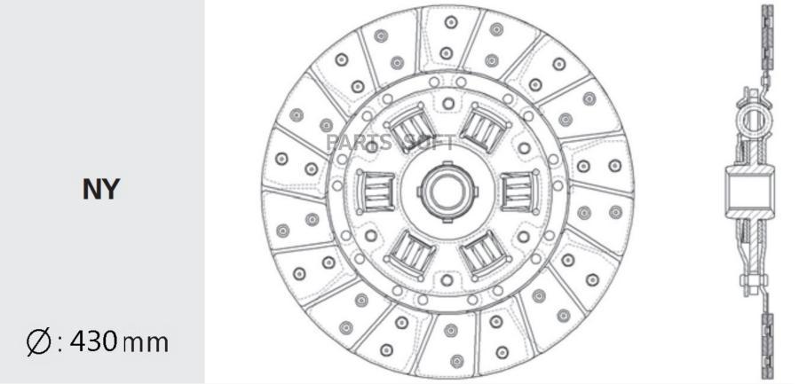 VALEO PHC Диск сцепления HYUNDAI AeroSpace,AeroCity 430мм ведомый VALEO PHC