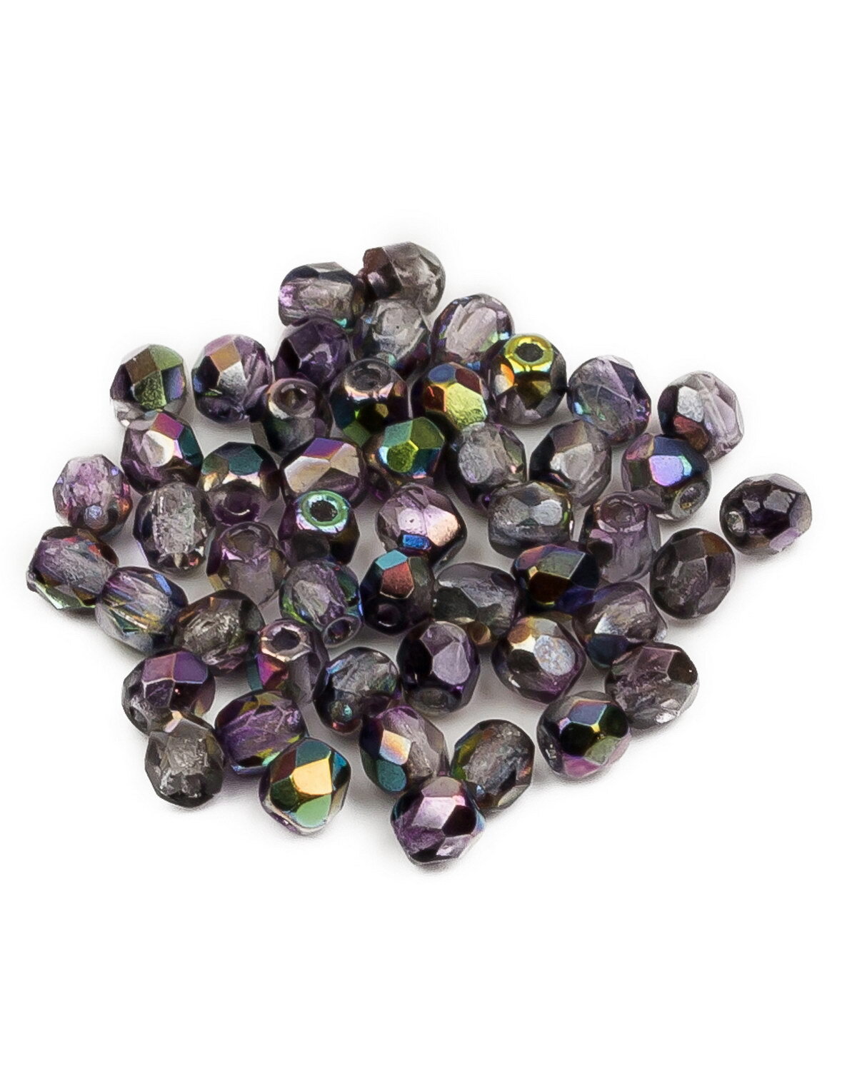 

Стеклянные чешские бусины ганеные круг р-р 3 мм Crystal Magic Purple 150шт, Розовый, FP-3