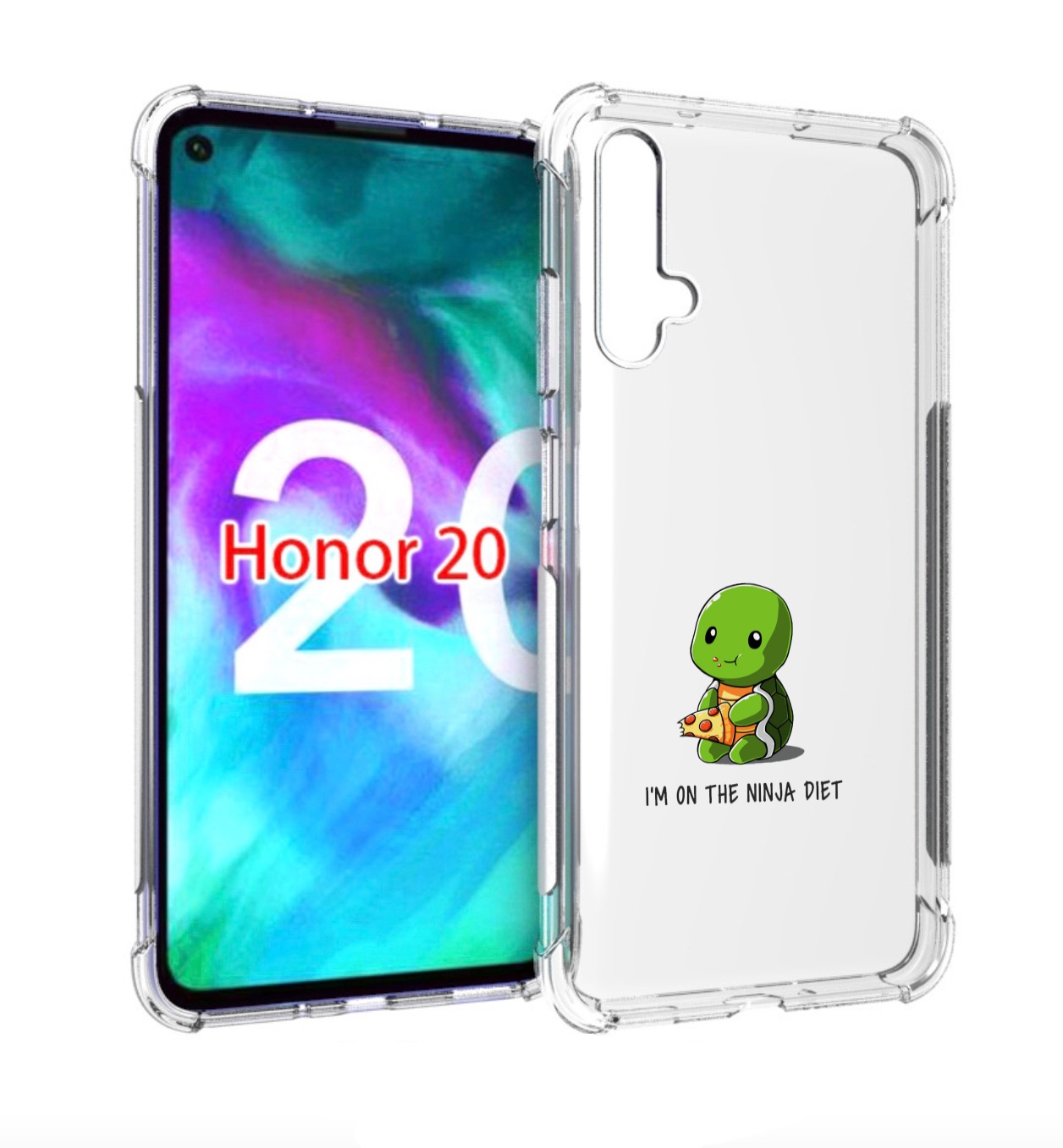 

Чехол бампер MyPads Ниндзя-диета для Honor 20, Прозрачный, Tocco