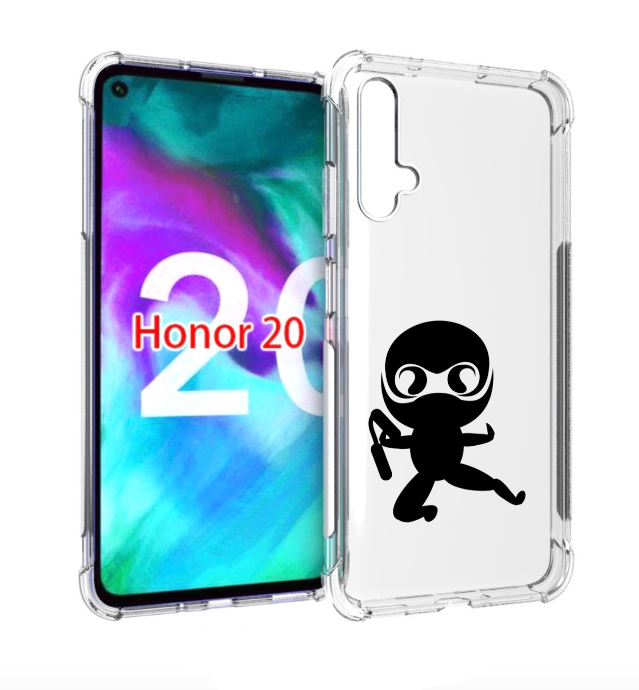 

Чехол бампер MyPads Ниндзя для Honor 20, Прозрачный, Tocco