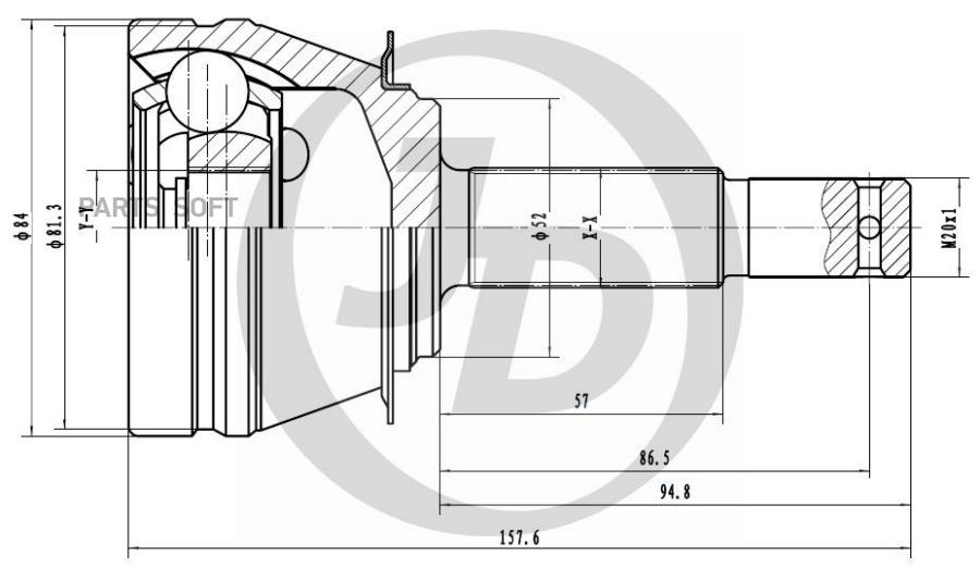 

Шрус Внешний Dw002 Just Drive арт. JCT0085