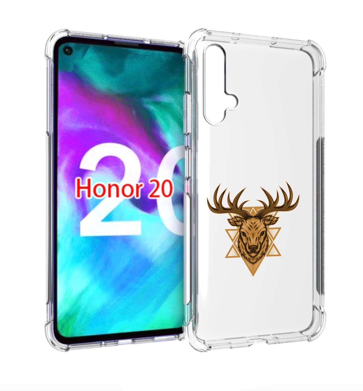 

Чехол бампер MyPads Олень для Honor 20, Прозрачный, Tocco