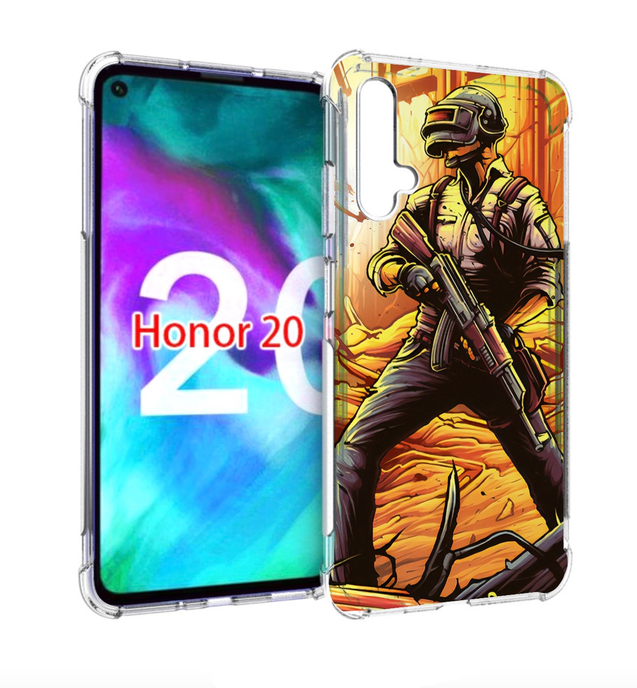 

Чехол бампер MyPads Пабг для Honor 20, Прозрачный, Tocco