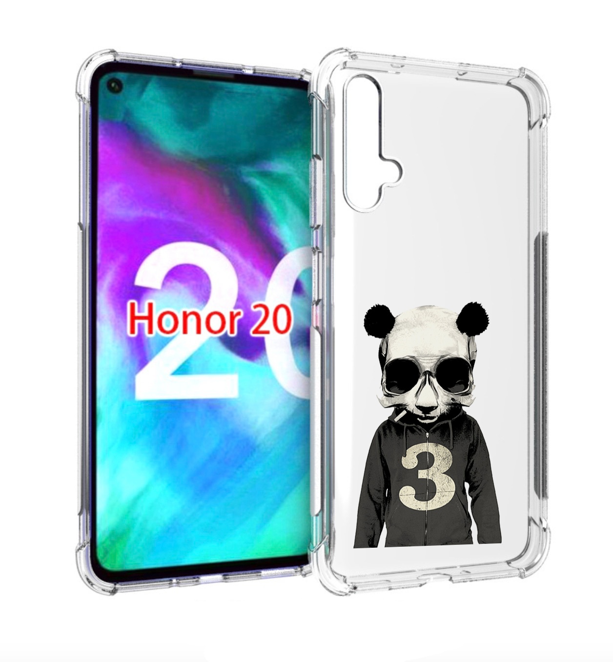 

Чехол бампер MyPads Панда-в-костюме для Honor 20, Прозрачный, Tocco