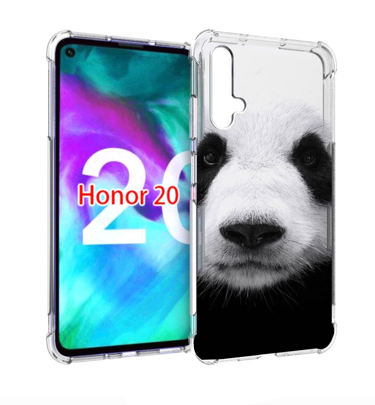 

Чехол бампер MyPads Панда-портрет для Honor 20, Прозрачный, Tocco