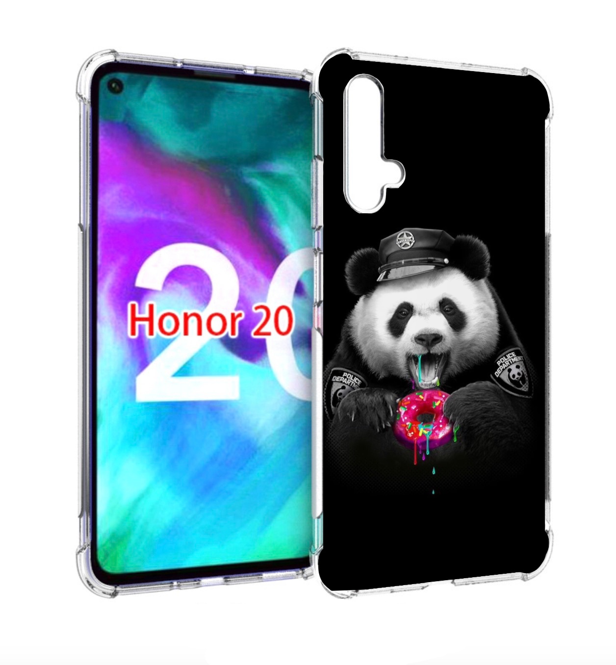 

Чехол бампер MyPads Панда-с-пончиком для Honor 20, Прозрачный, Tocco