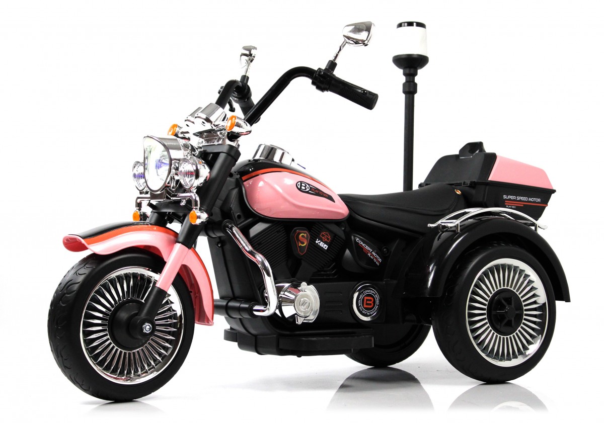 

Детский электротрицикл RIVERTOYS K003PX розовый, Детский электротрицикл K003PX