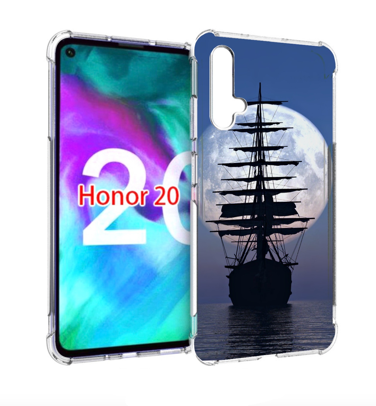 

Чехол бампер MyPads Парус-в-море для Honor 20, Прозрачный, Tocco