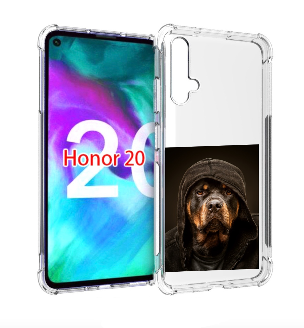 

Чехол бампер MyPads Пес-барбос для Honor 20, Прозрачный, Tocco