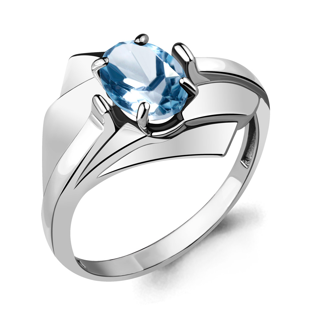 

Кольцо из серебра с топазом р. Aquamarine 6593005, 6593005_925_р