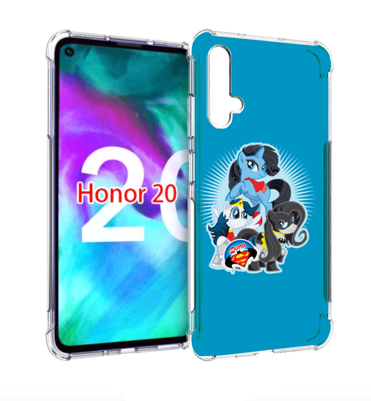 

Чехол бампер MyPads Пони-литл для Honor 20, Прозрачный, Tocco