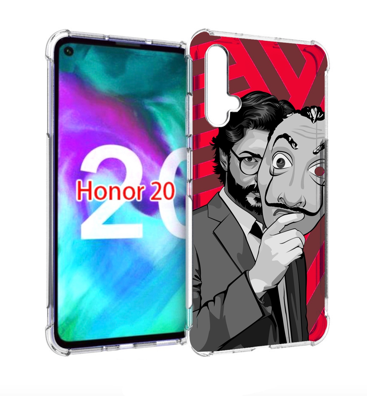 

Чехол бампер MyPads Профессор-бумажый-дом для Honor 20 Honor, Прозрачный, Tocco