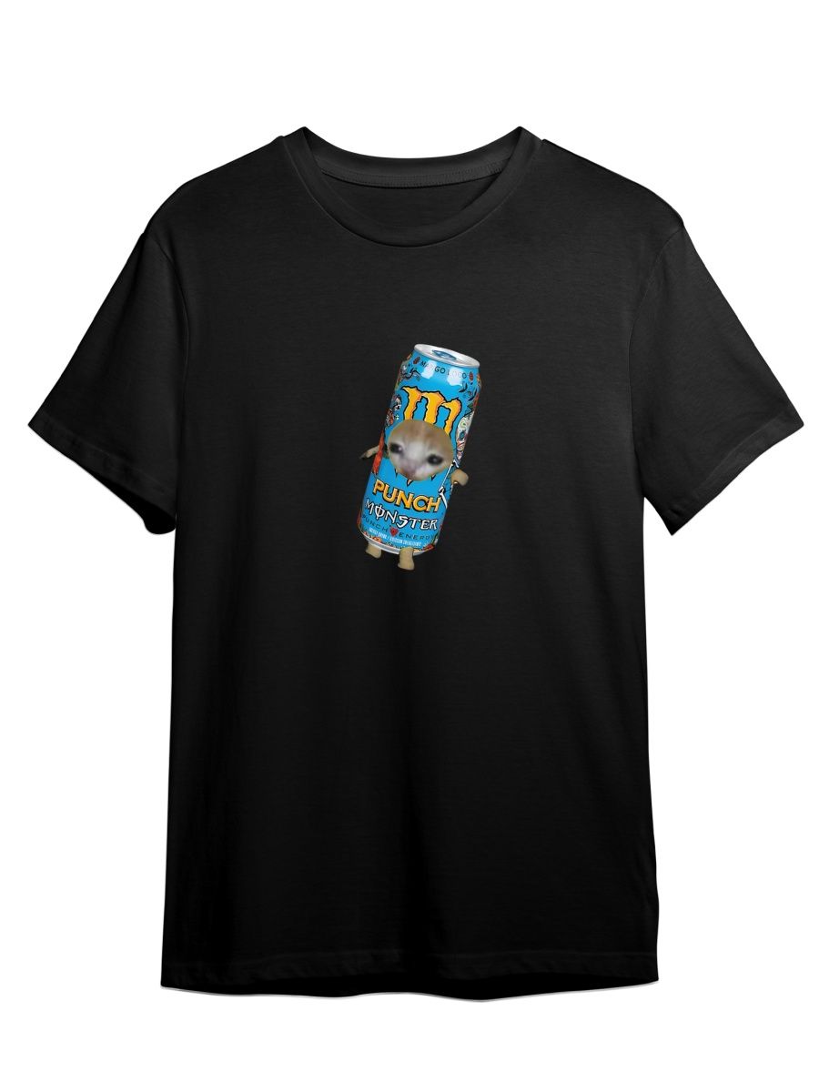 

Футболка унисекс Каждому Своё Кот/Энергетик/Monster/Redbull TRMK9 черная 3XL, Черный, "Кот/Энергетик/Monster/Redbull" TRMK9