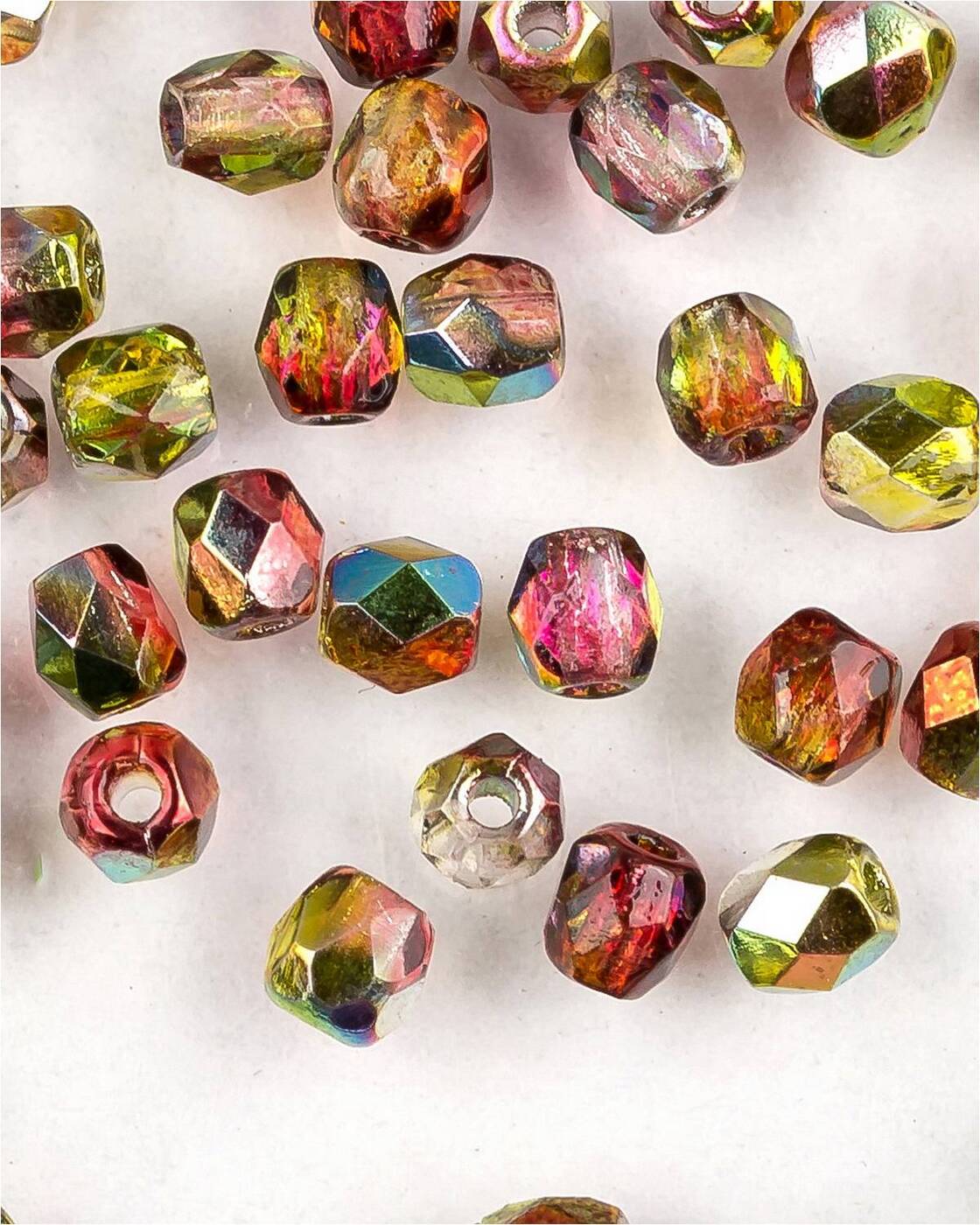 

Стеклянные чешские бусины Fire polished beads ганеные круг 3 мм Crystal Magic Apple 50шт, Разноцветный, FP-3