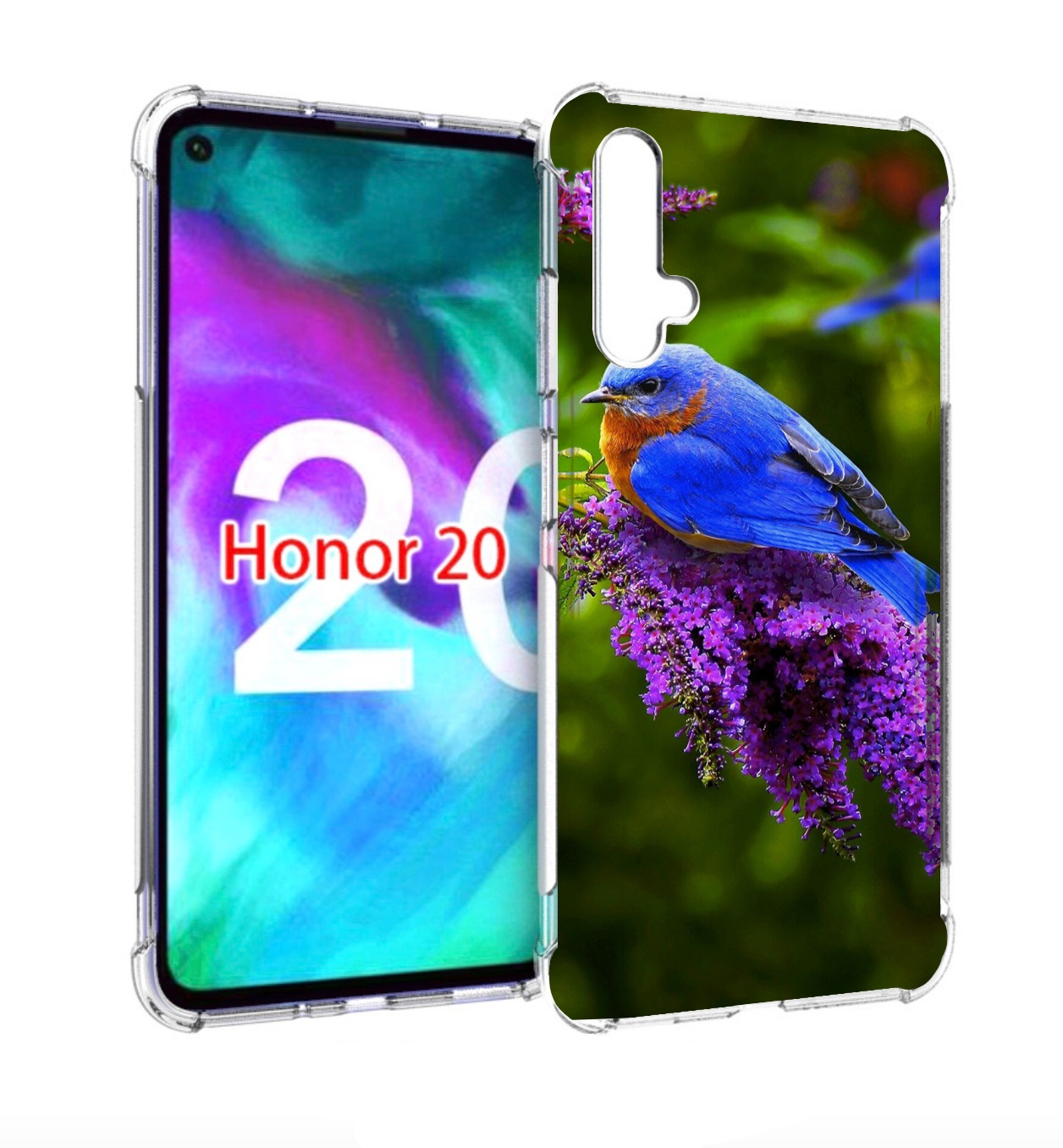 

Чехол бампер MyPads Птица-сиреневая для Honor 20, Прозрачный, Tocco