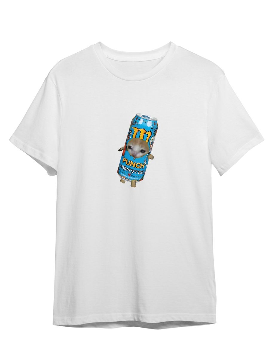 

Футболка унисекс Каждому Своё Кот/Энергетик/Monster/Redbull TRMK9 белая 5XL, "Кот/Энергетик/Monster/Redbull" TRMK9