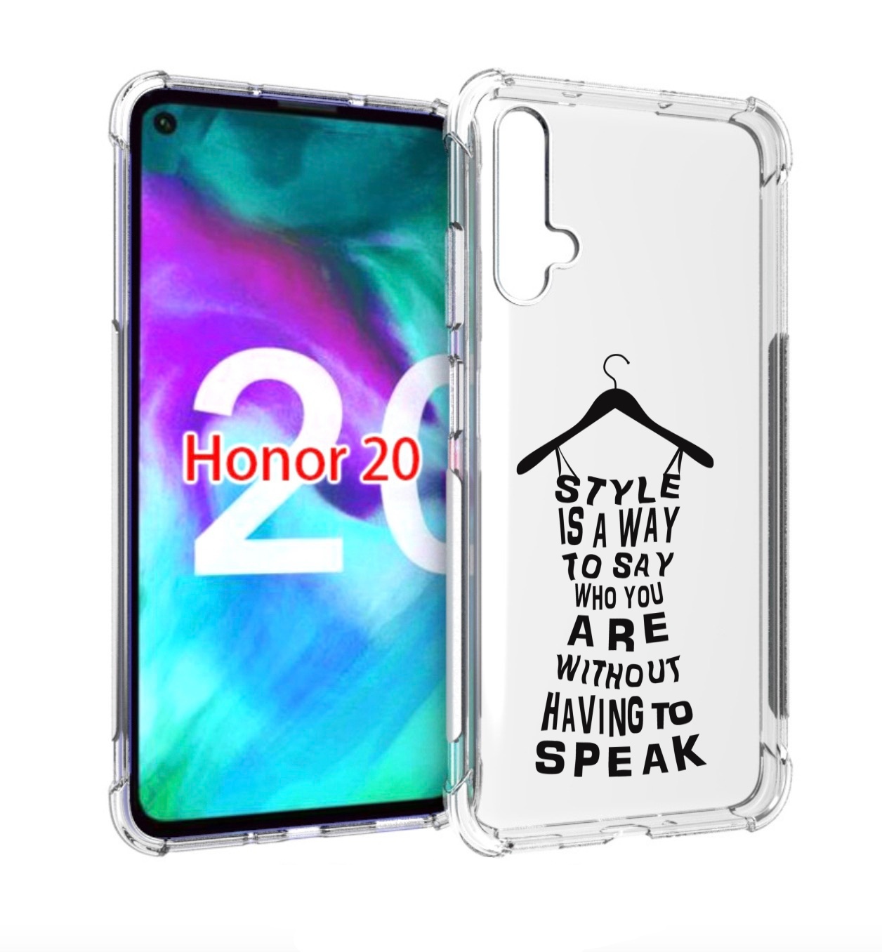 

Чехол бампер MyPads Сарафан-из-слов для Honor 20, Прозрачный, Tocco
