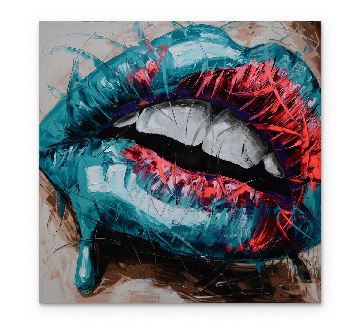

Картина интерьерная на холсте Poly Print Art Губы Василис Антонакос 60х60 см.